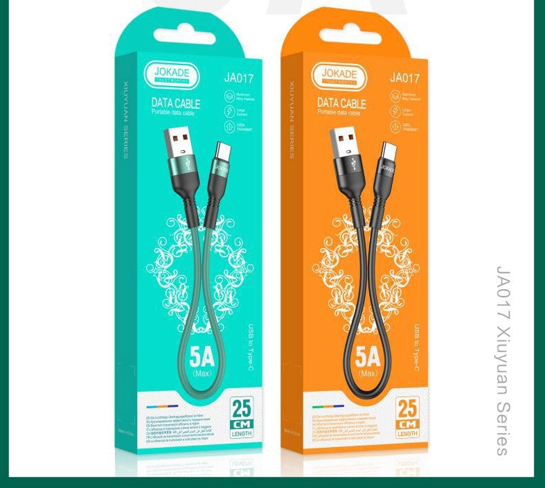 Type-C Portable data cable (0.25 meter) BLACK