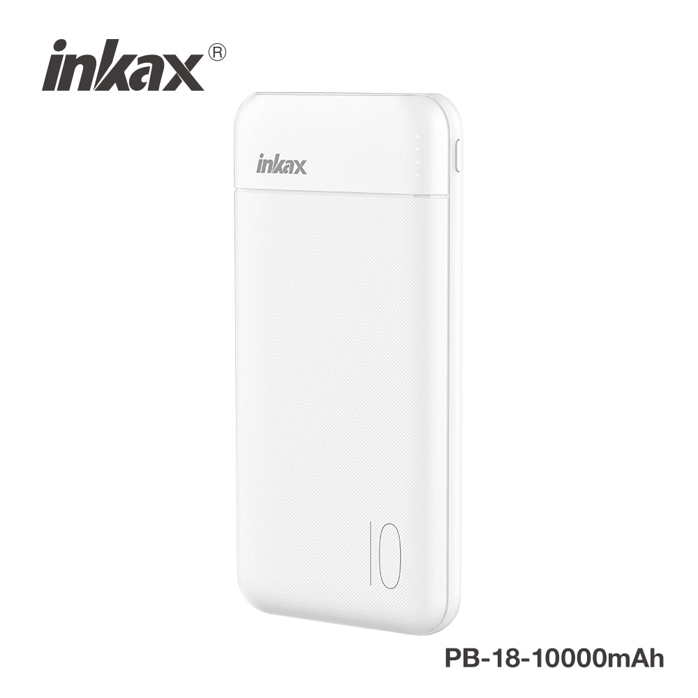 POWER BANK 10000MAH WHITE Fireproof V0 LED display 2 USB-A