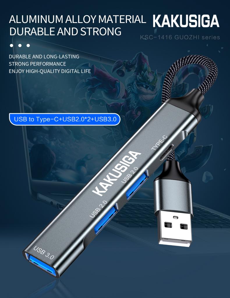 4in1 adapter (USB toType-C+USB2.0*2+USB3.0)