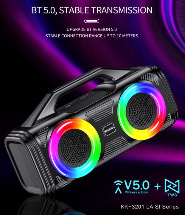 (NO DC)Colorful Light wireless speaker SIZE 29.5*15.3*11.2