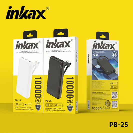 POWER BANK 10000mAh 2A LIGHT DISPLAY WITH IP/C/M CABLES