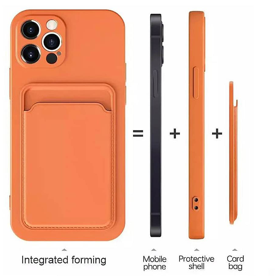 IPHONE 17 PRO Silicone Colour Card Pocket Case