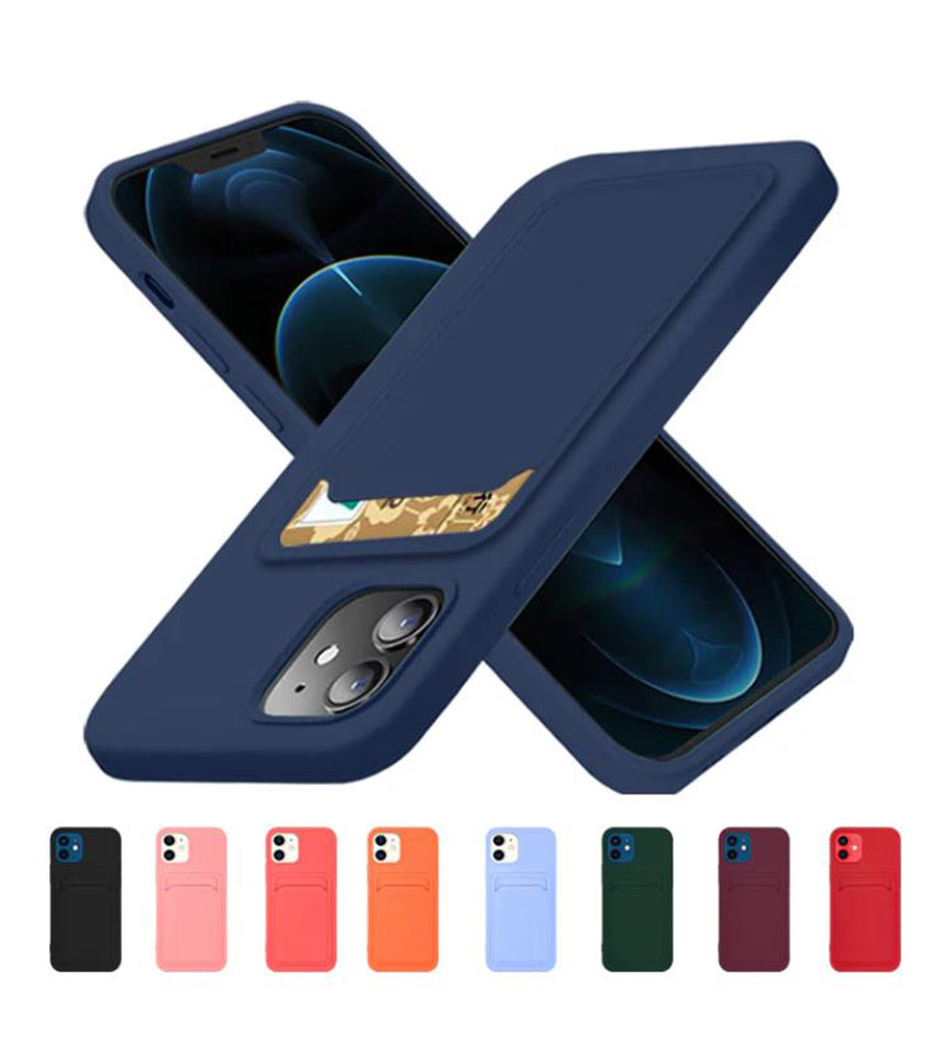 IPHONE 17 PRO Silicone Colour Card Pocket Case