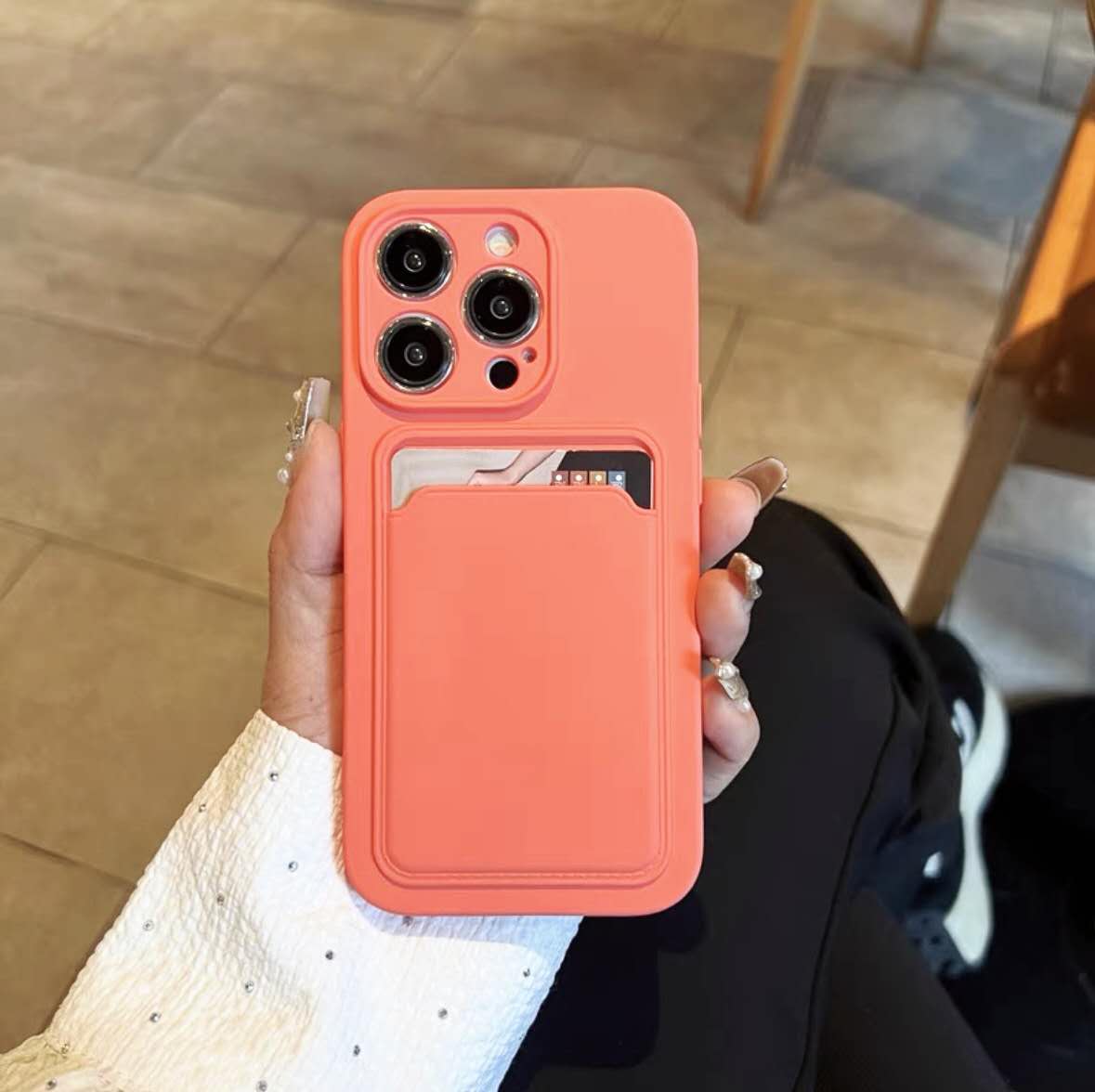 IPHONE 17 PRO Silicone Colour Card Pocket Case