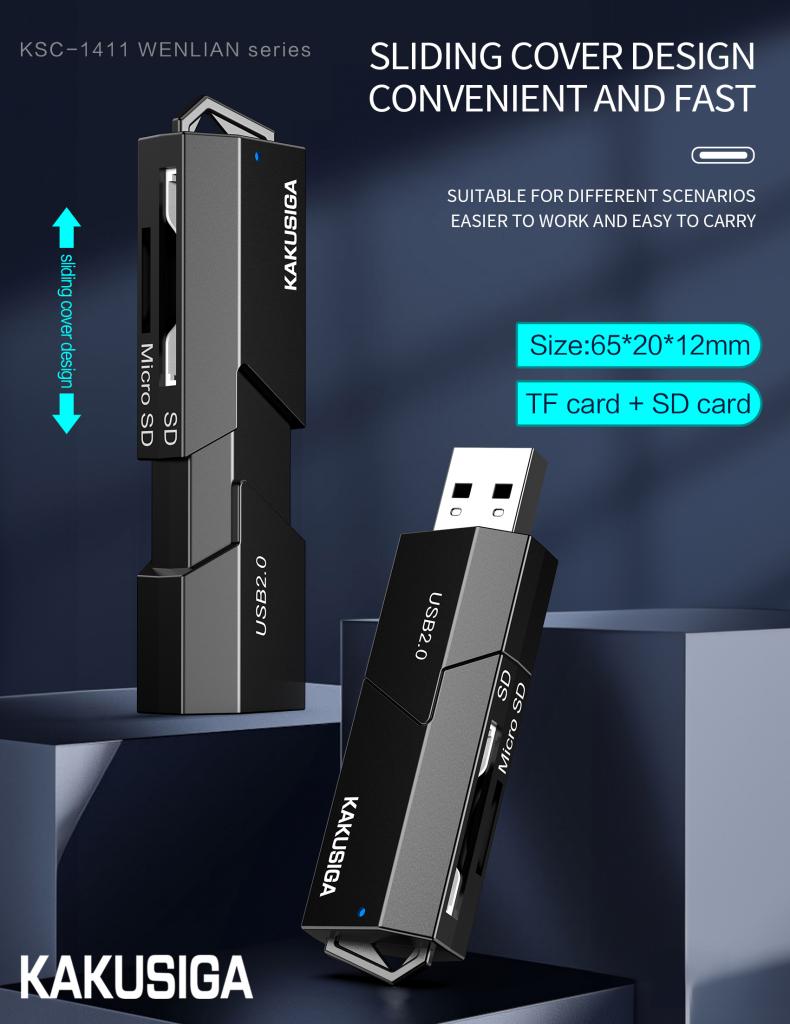 USB2.0 card reader (2 in 1)