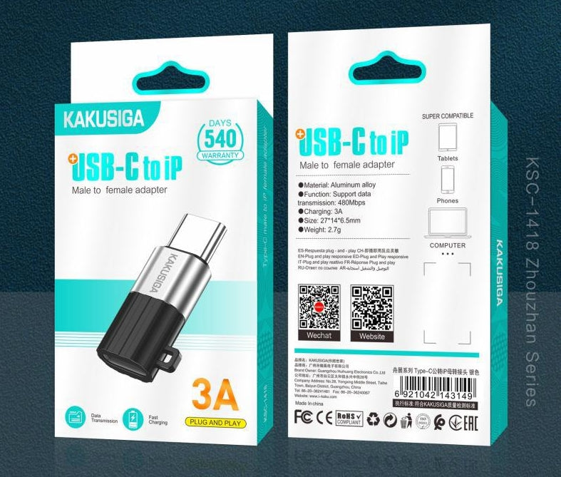 Type-C Male to IP Female Adapter