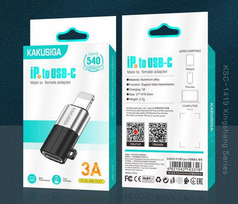 IP Male to Type-C Female Adapter