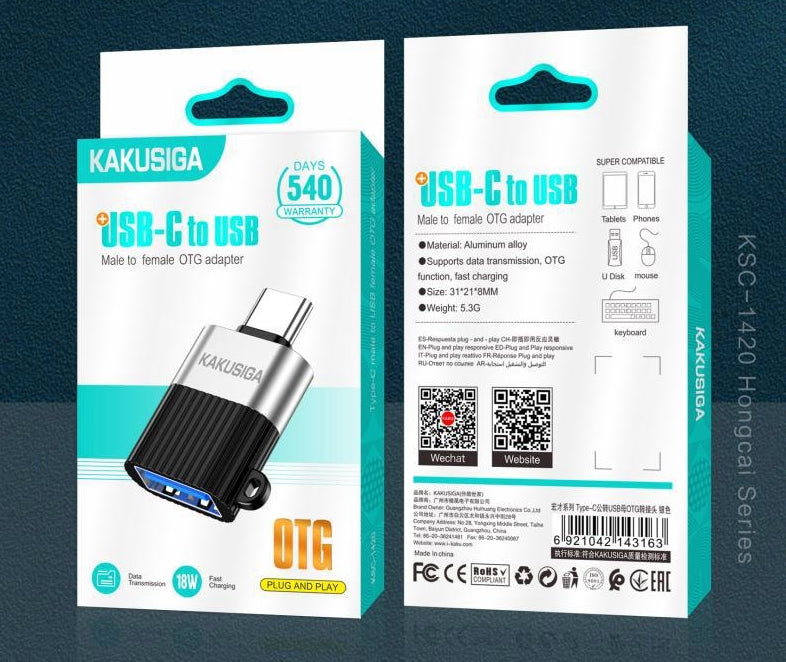 Type-C Male to USB Female OTG Adapter