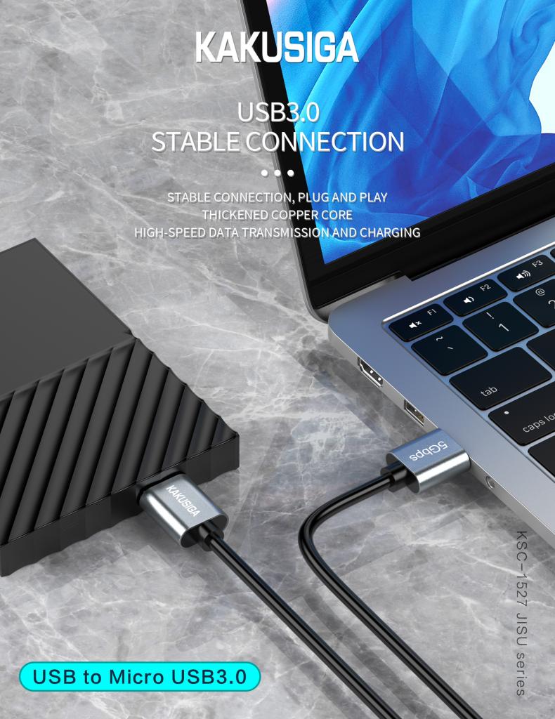 USB to Micro USB3.0 hard disk data cable (0.5M)