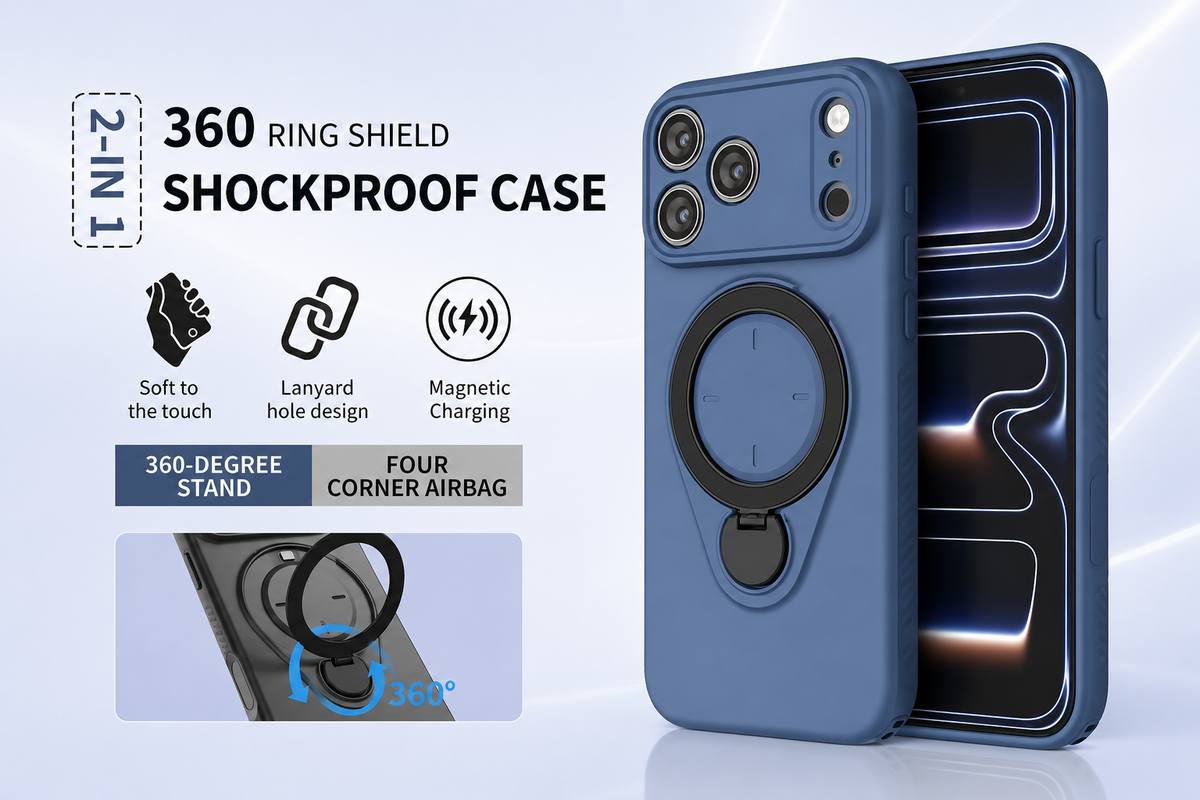 IPHONE 13 ProMax MagSafe Ring Rotating Holder Phone Cas