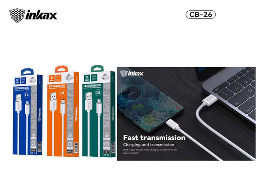WHITE/BLACK 1M USB TO  TYPE-C FAST CHARGING CABLE WHITE 3.1A