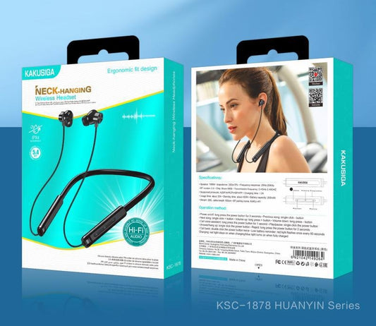 Neck mounted wireless earphone