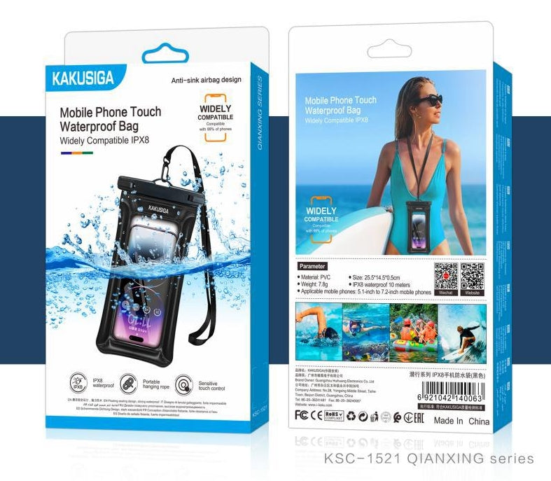 Mobile phone waterproof bag