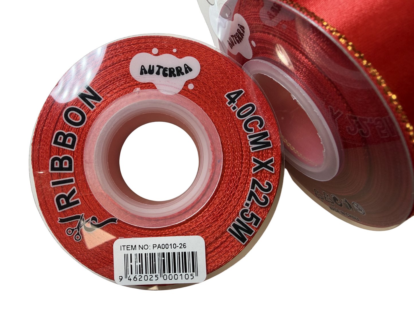 (NO DC)  6ea/pk 2.5 CMx22.5M-6 COLOURS Premium Gold Edged Stain Ribbon