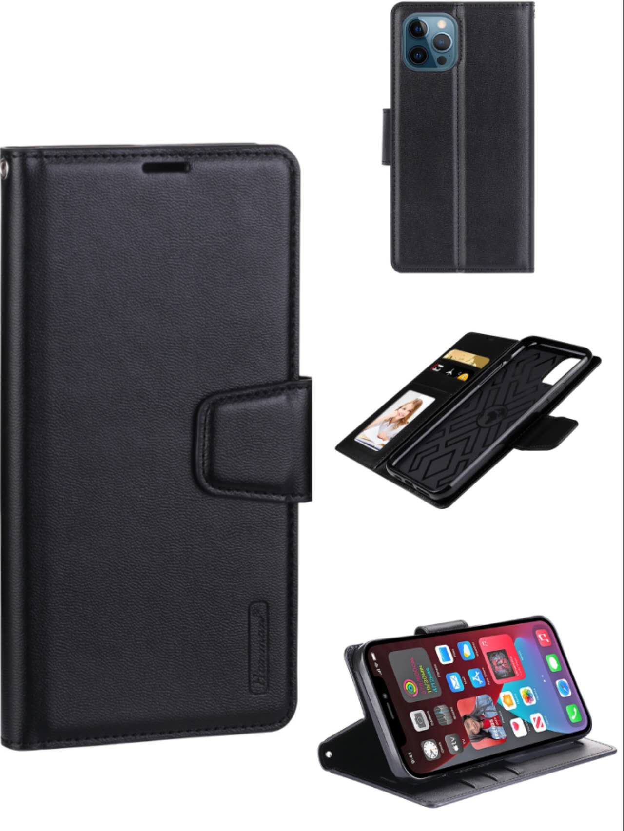 IPHONE 12 / IPHONE 12 PRO HANMAN LEATHER WALLET CASE