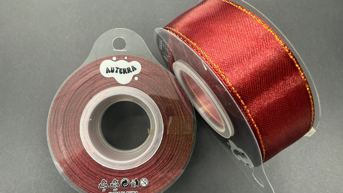 (NO DC)  6ea/pk 2.5 CMx22.5M-6 COLOURS Premium Gold Edged Stain Ribbon