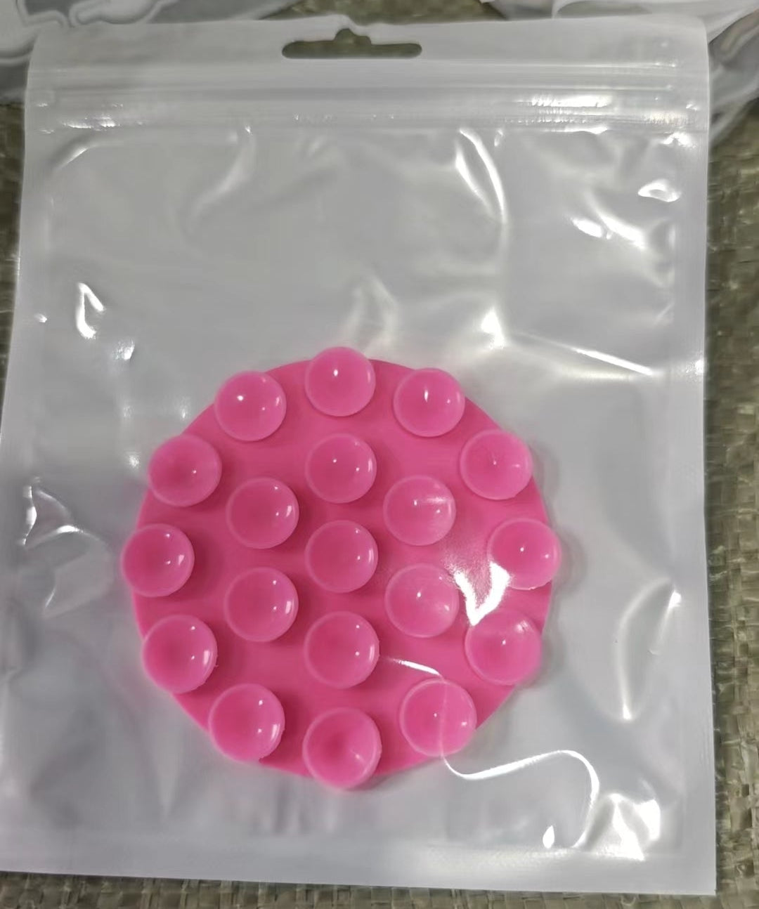 MIX CLR Sticky Single Side Silicone Suction Cup Phone Case Mount SIZE 7CM*7CM