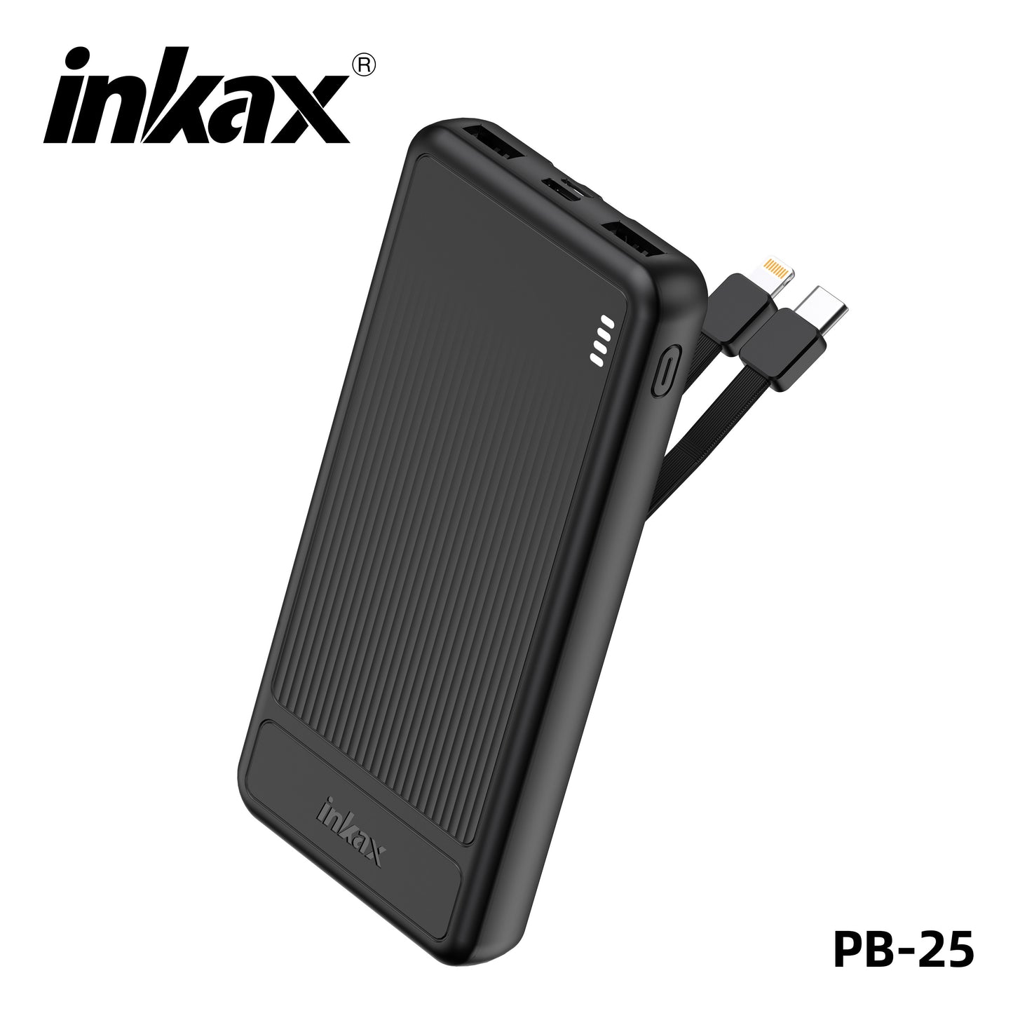 POWER BANK 10000mAh 2A LIGHT DISPLAY WITH IP/C/M CABLES