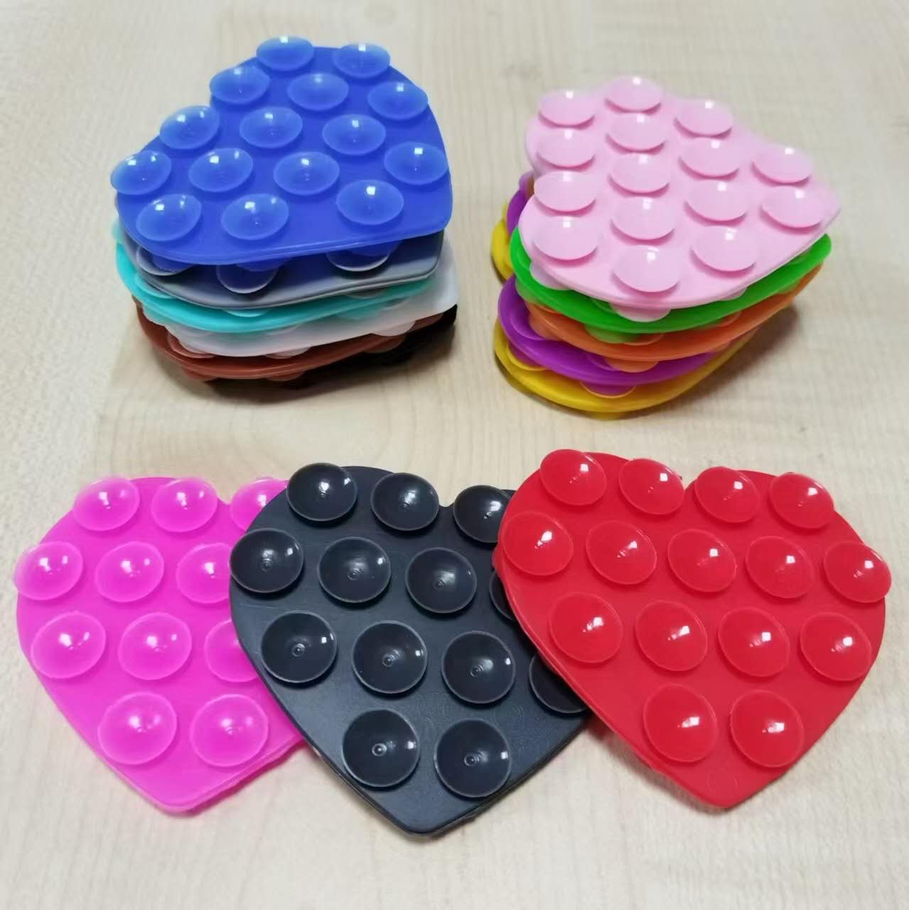 MIX CLR Dual Side Silicone Suction Cup Phone Case Mount SIZE 8.5CM*5.5CM