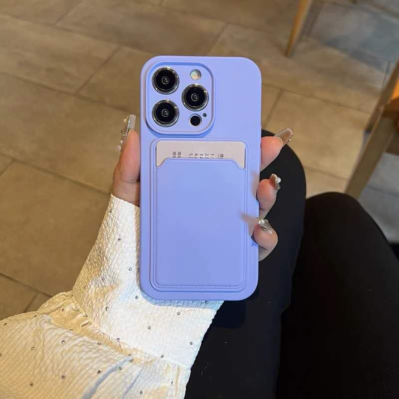 IPHONE 17 PRO Silicone Colour Card Pocket Case