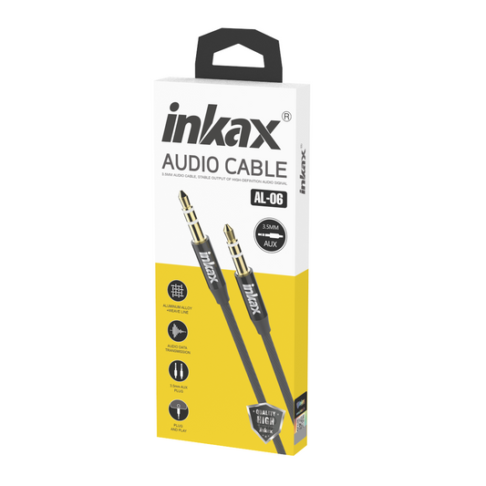 AUX Cable Aluminium Head With Braid Wire