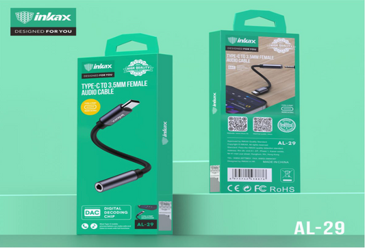INKAX TYPE-C  audio converter PLUG AND PLAY