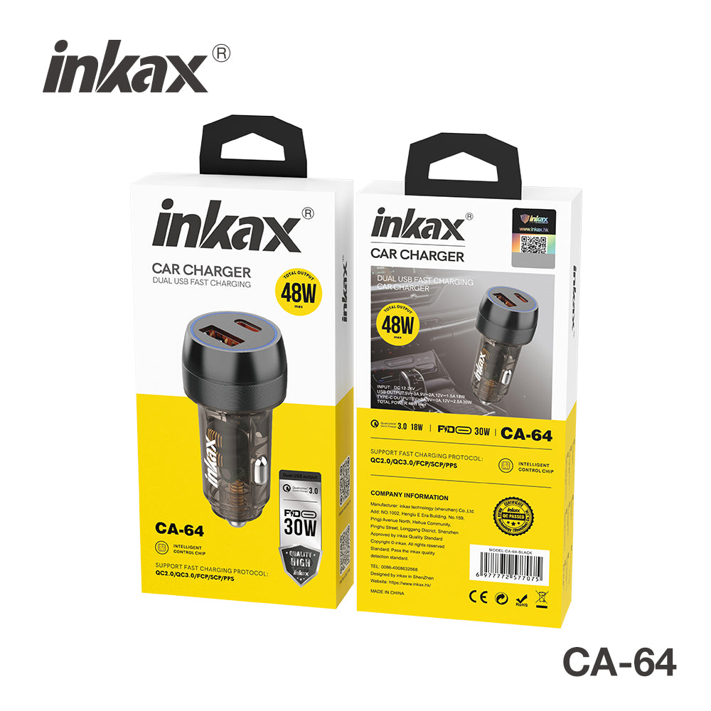 A+C  TRANSPAREMT CAR CHARGER 48W