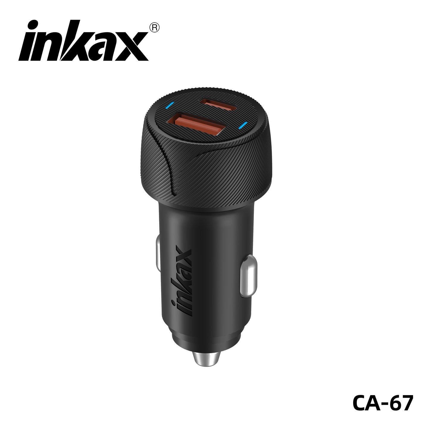 A+C  TRANSPAREMT CAR CHARGER 48W ALL BLACK STYLE
