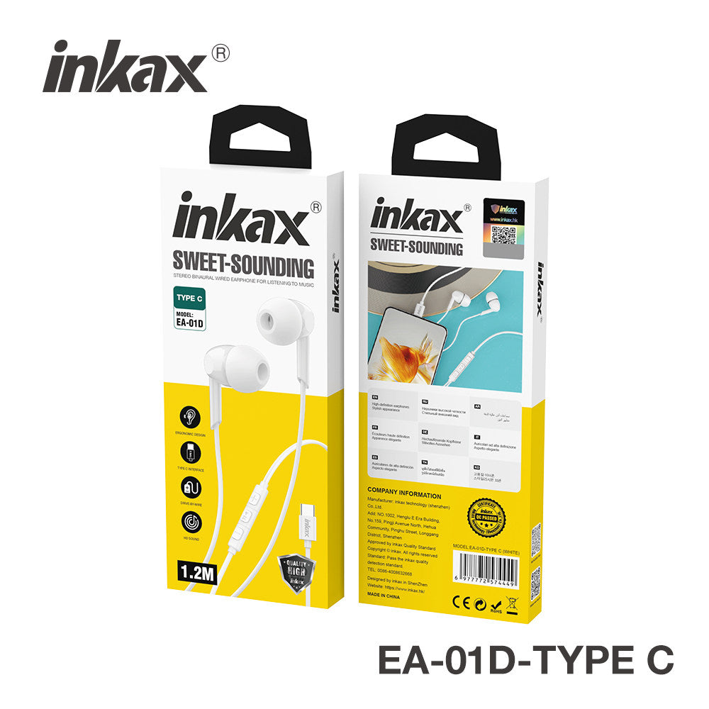 TYPE-C in-ear L=1.2M volume adjustment