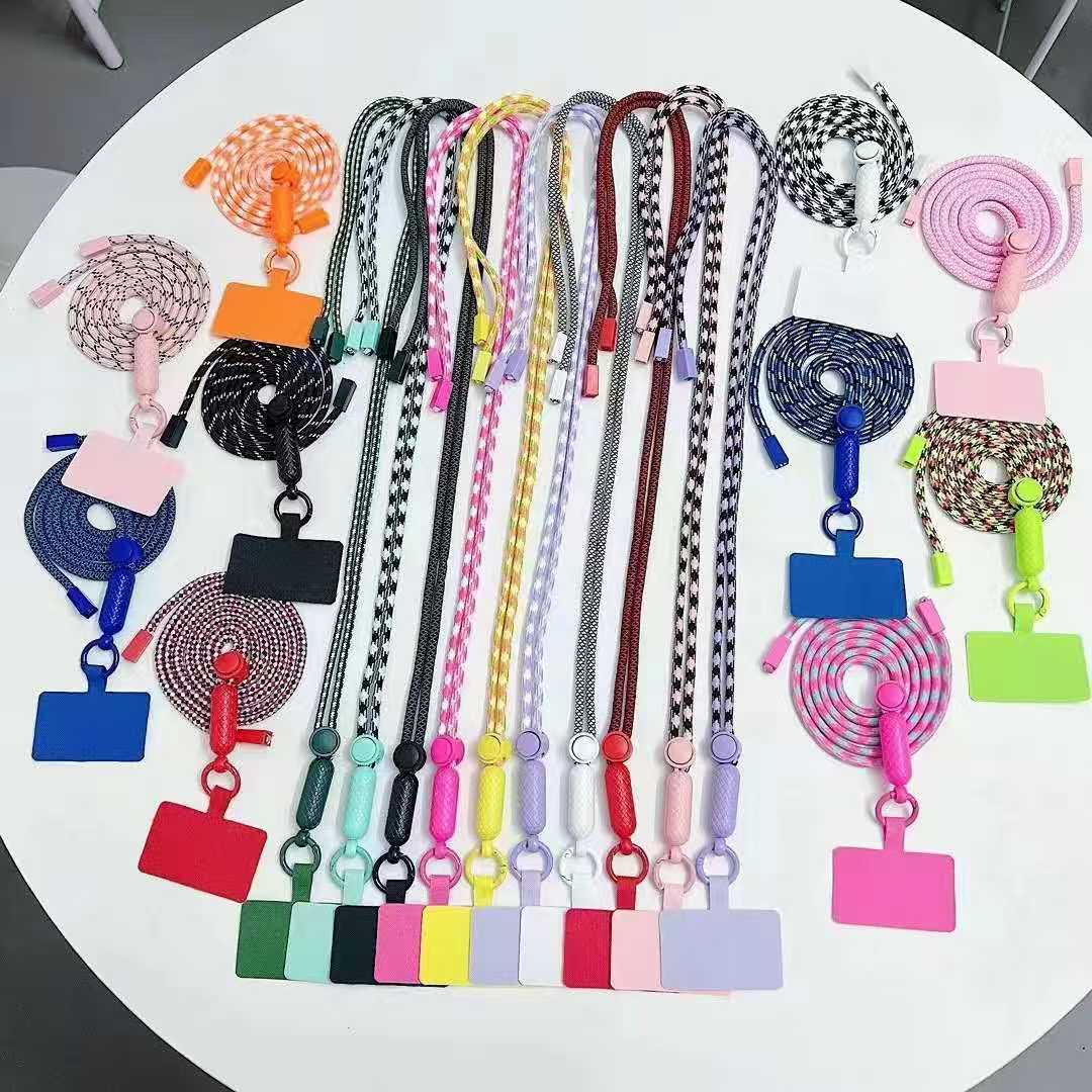 Cell Phone Lanyard Neck Strap with Hook Wrist Strap with Phone Patch MIX CLR