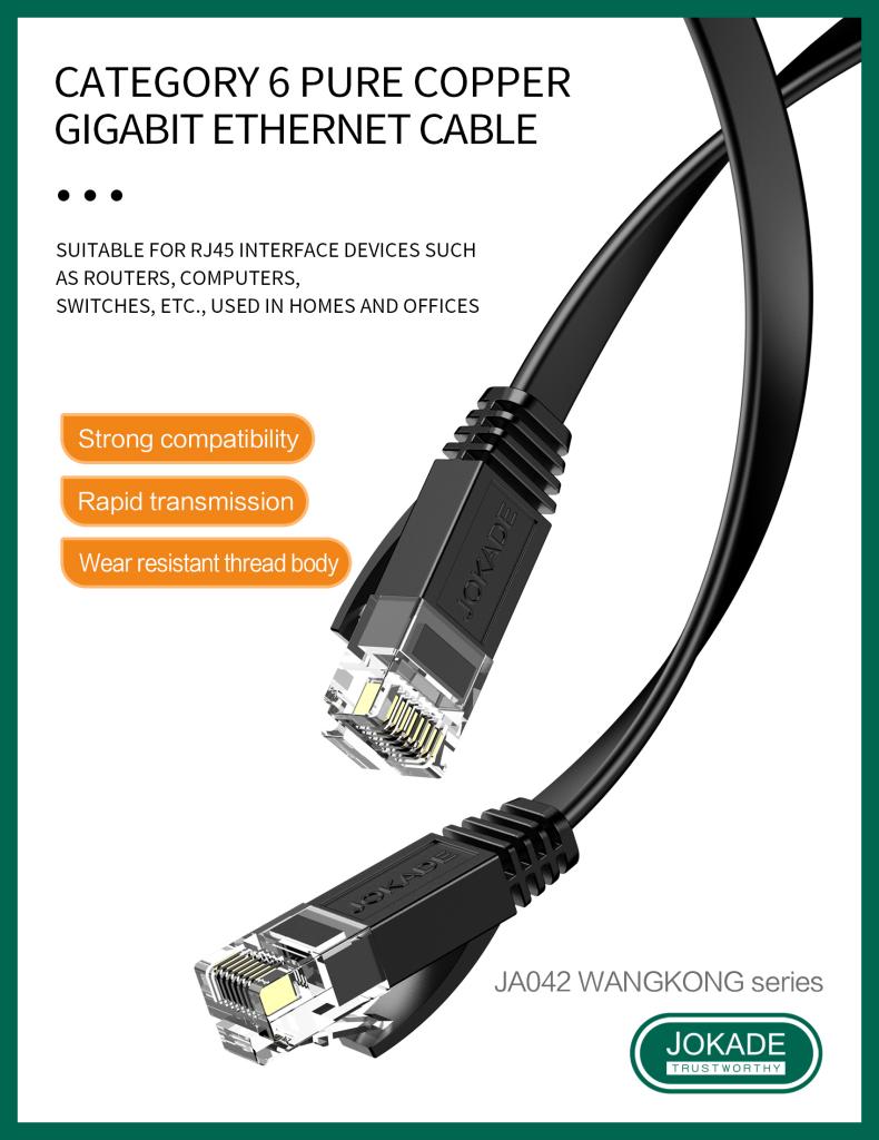 SIX CLASS PURE COPPER GIGABIT ETHERNET CABLE 1M