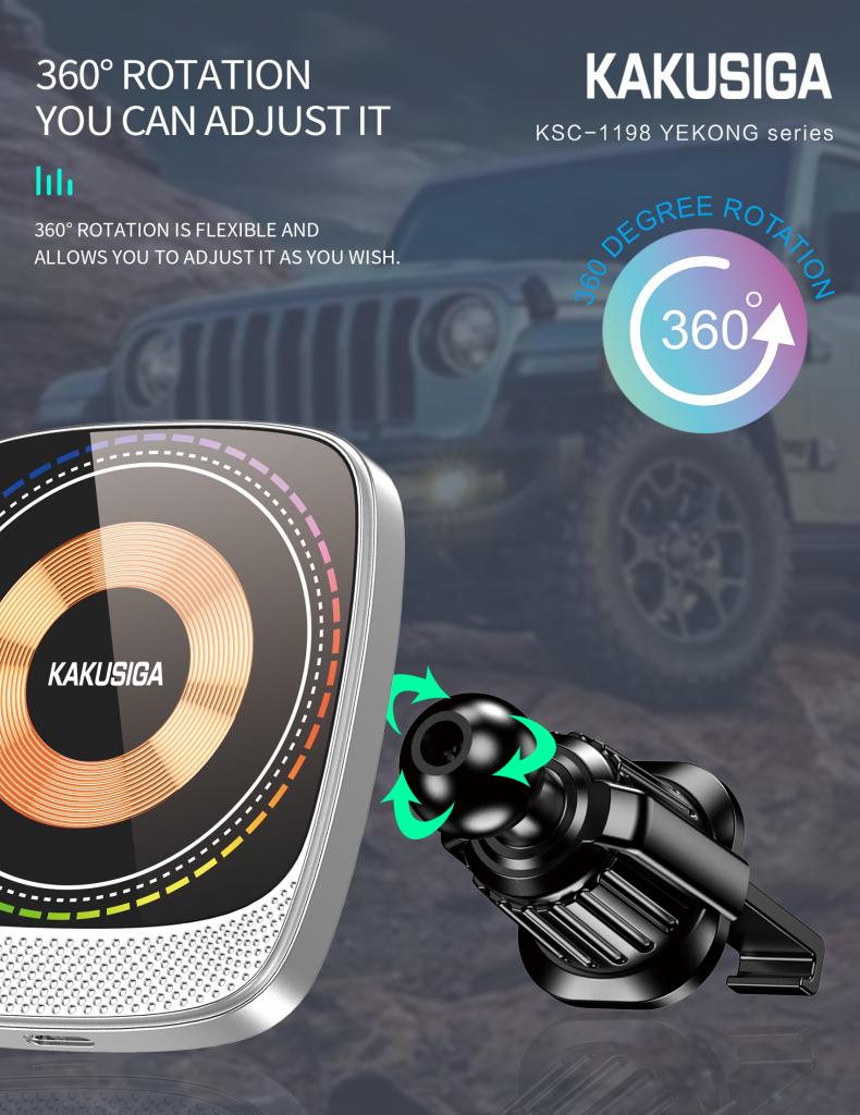 MAGNETIC WIRELESS FAST CHARGING CAR HOLDER ( AIR OUTLET)