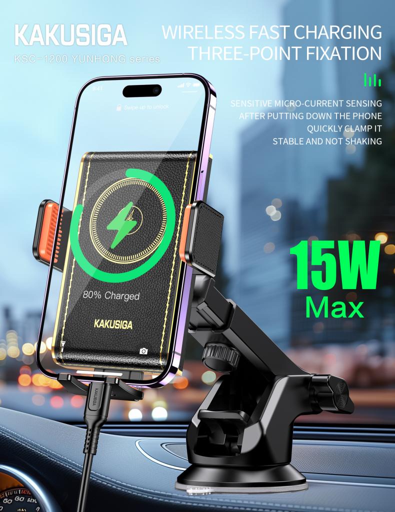 WIRELESS FAST CHARGING CAR HOLDER ( CENTER CONSOLE)