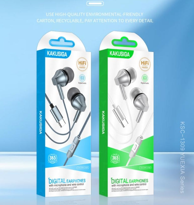 Type-C Universal Digital Darphones With Mic SLIVER