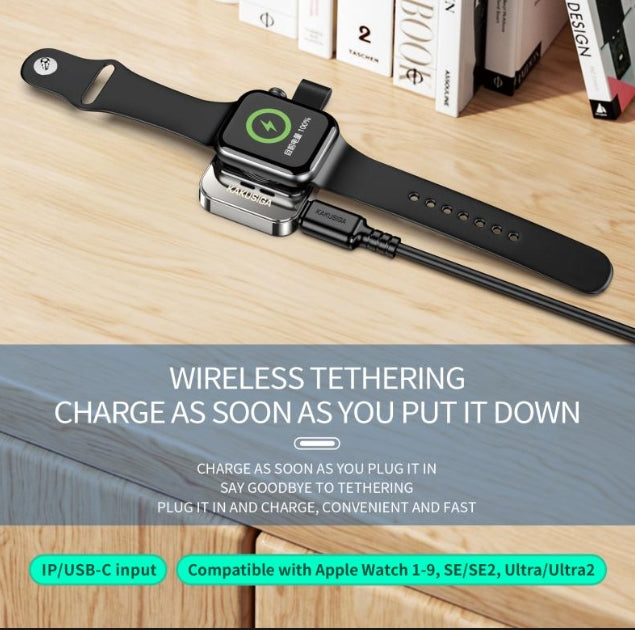 WIRELESS IP/USB-C Input Watch Portable Charger