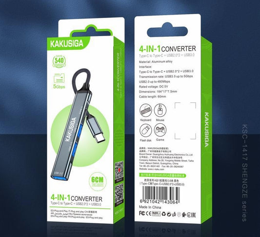 4in1 adapter (Type-C toType-C+USB2.0*2+USB3.0)