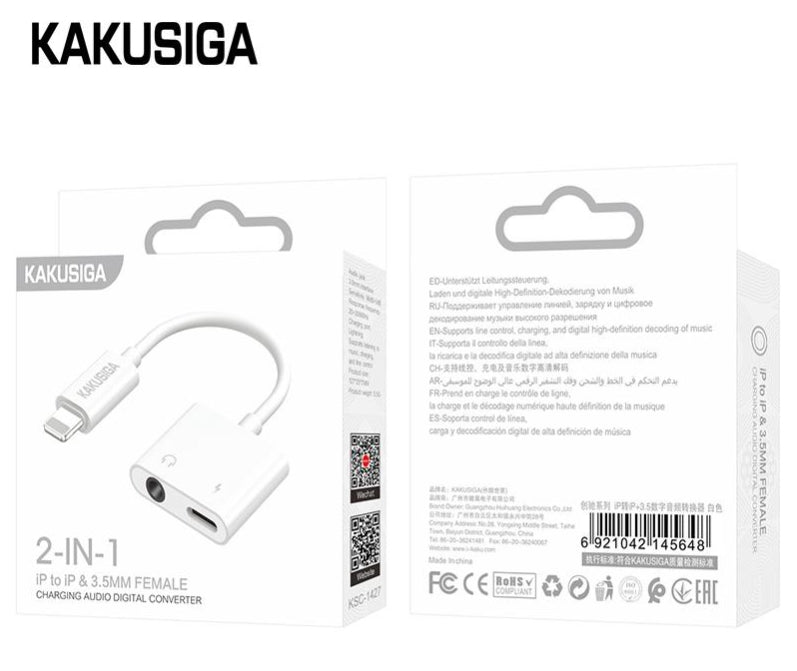 Lightning to Lightning+3.5 digital audio converter