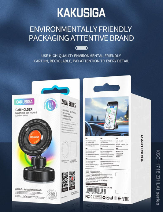 ROTARY VACUUM SUCTION CUP CAR MAGNETIC BRACKET