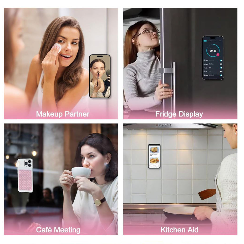 MIX CLR Sticky Single Side Silicone Suction Cup Phone Case Mount SIZE 8.5CM*5.5CM