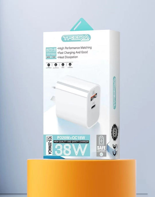 PD20W+QC18W AC CHARGER SAA APROVAL