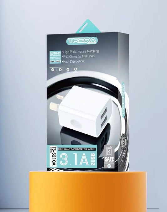 (NO DC)TS-5210A /FAST CHARGING DUAL USB SAA APROVAL