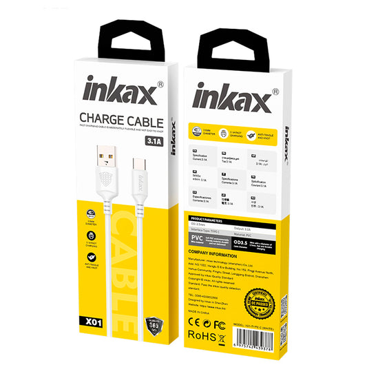 (NO DC)0.9M TYPE C CABLE WHITE 3.1A