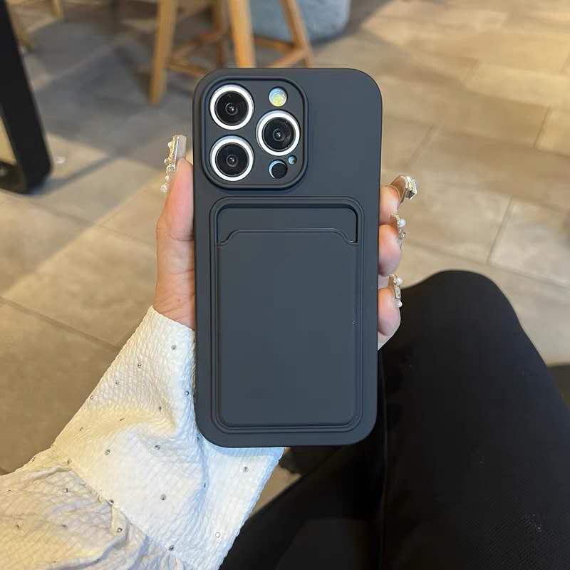 IPHONE 17 PRO Silicone Colour Card Pocket Case