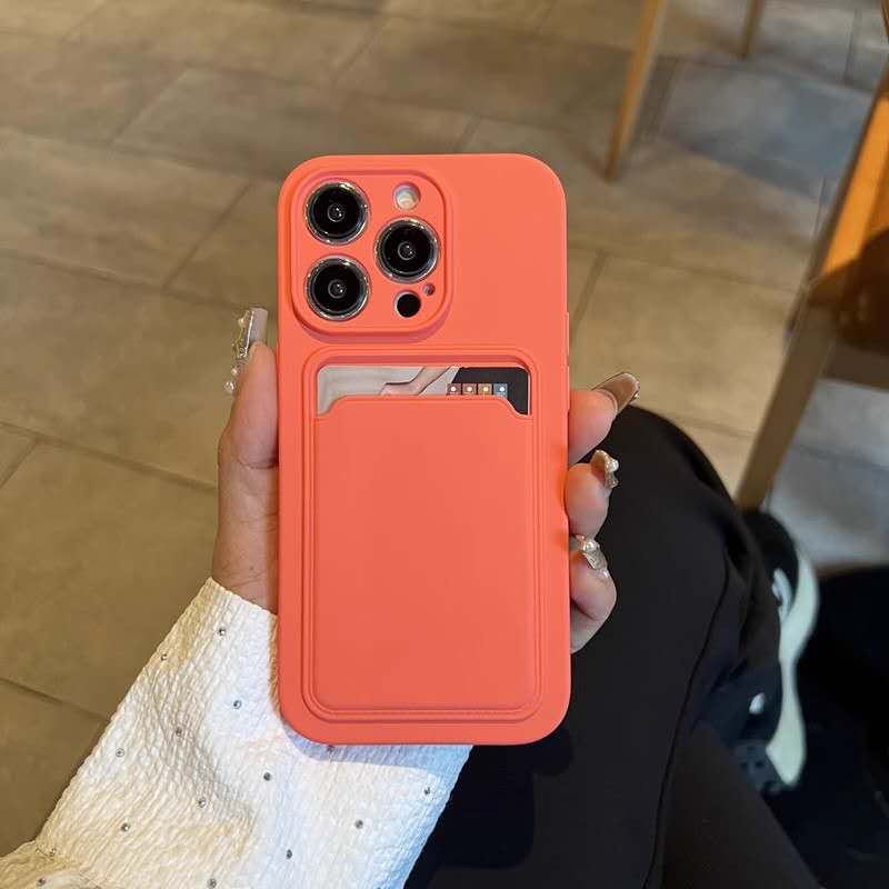 IPHONE 17 PRO Silicone Colour Card Pocket Case