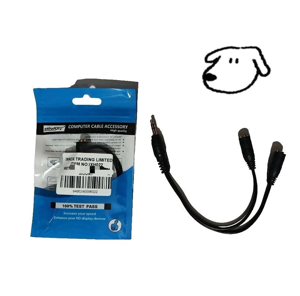 Audio 3.5mm male /2*3.5 female