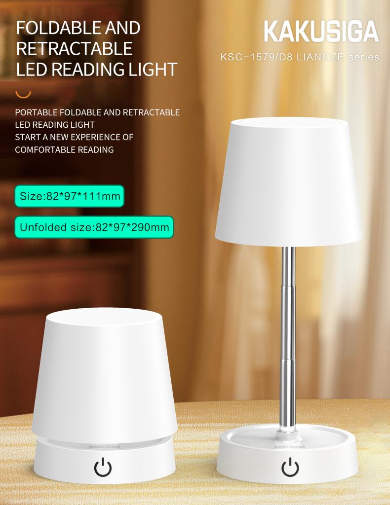 FOLDING AND RESTRACTABLE LED READING LIGHT
