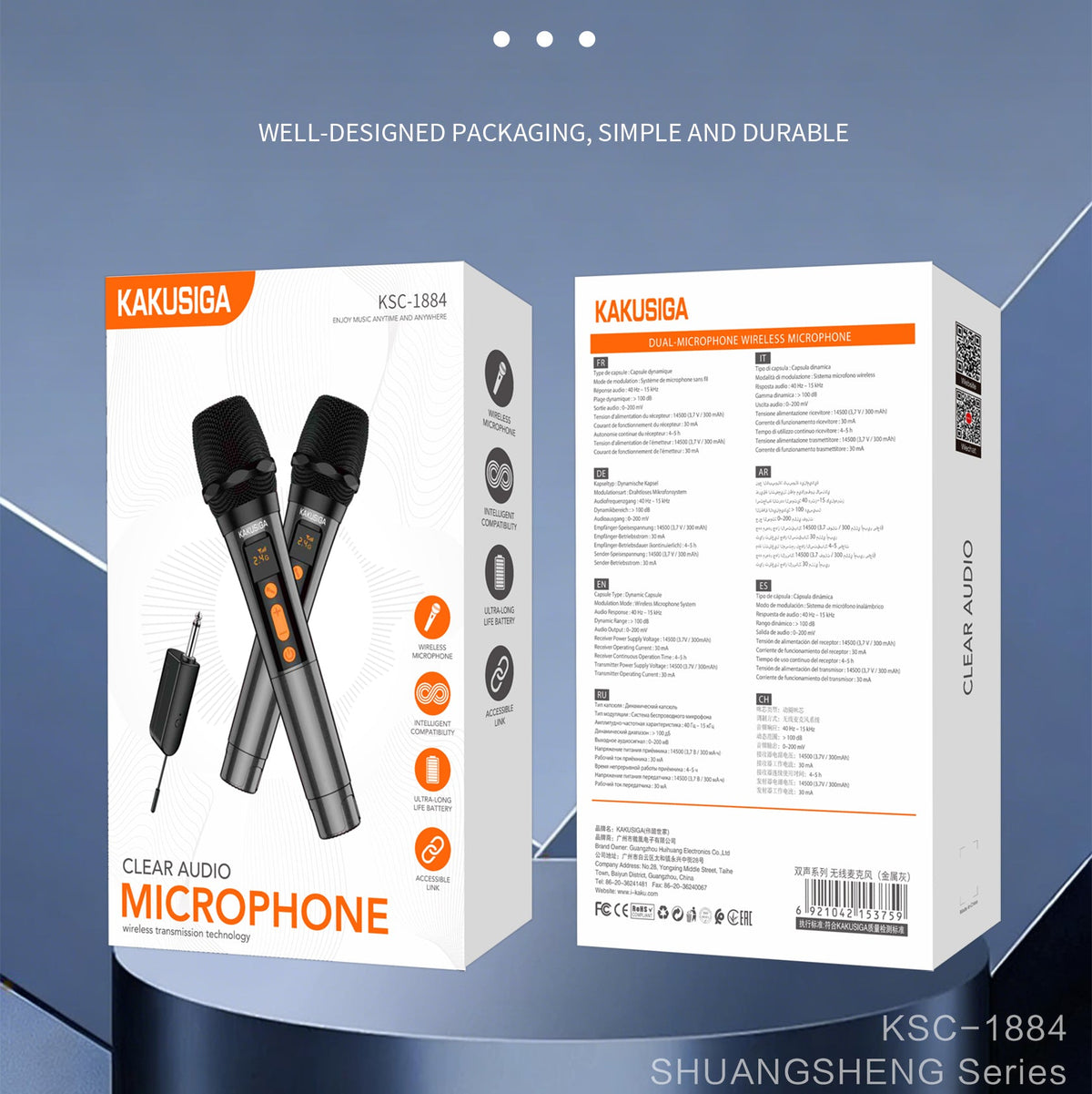 (NO DC)KAKU-Dual Mic Wireless Microphone