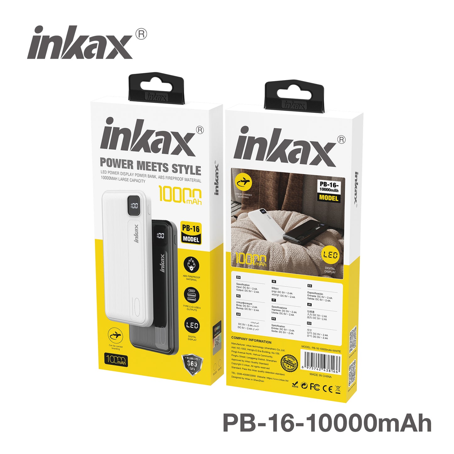 10000MAH POWER BANK WITH DIGITAL DISPLAY
