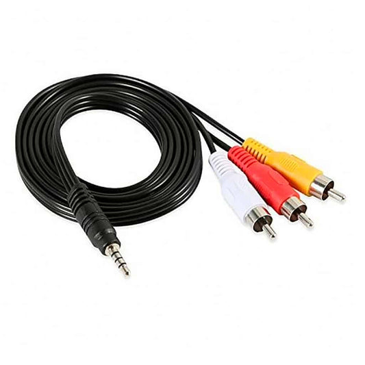 3.5MM AUX TO 3 RCA  CABLE 1.5M