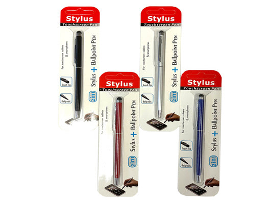 (NO DC) Stylus Pen 2 IN 1  Long 12 EACH MIX CLR